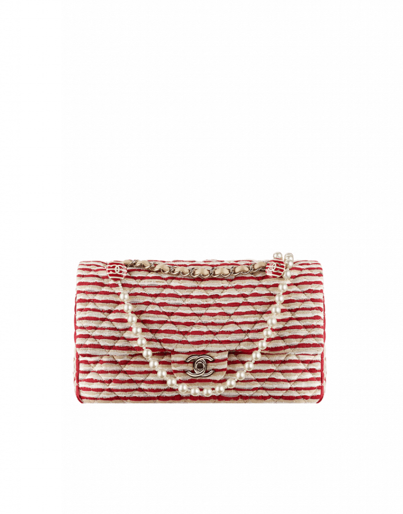 Chanel Coco Sailor Red and White Flap Bag - Cruise 2014