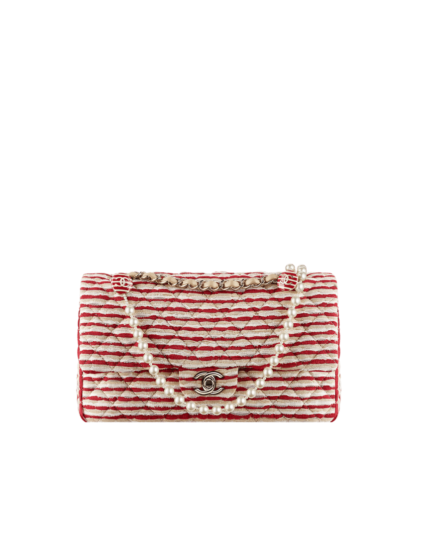 Chanel Coco Sailor Red and White Flap Bag - Cruise 2014