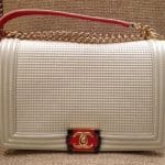 Chanel White Cube Boy Large Flap Bag