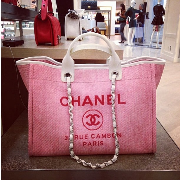 Chanel Pink Deauville Canvas Tote Bag - Cruise 2014