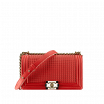 Chanel Red Cube Boy Medium Flap Bag