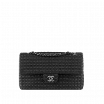 Chanel Tweed Black Classic Flap Bag - Cruise 2014