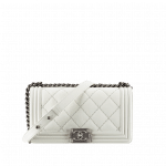 Chanel White Boy Flap Bag - Cruise 2014