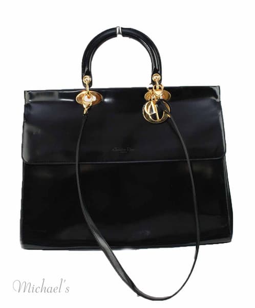 Christian Dior Black Vintage Tote Bag - Michaels Consignment