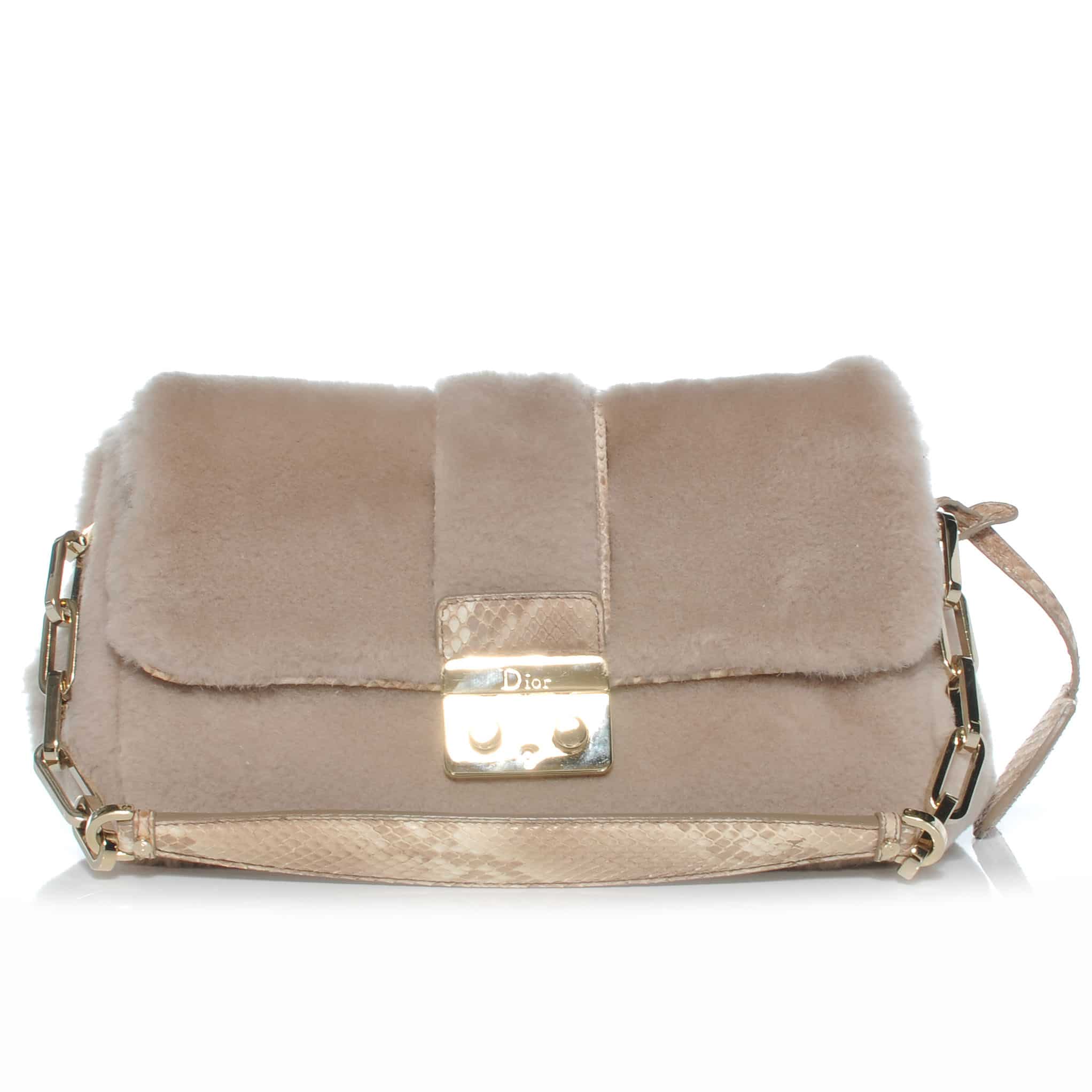 Dior New Lock Fur and Python Bag - Fashionphile