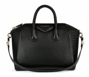 Givenchy Black Smooth/Woven Antigona Medium Bag - Spring Summer 2014 Collection