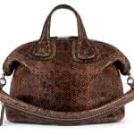 Givenchy Brown Anaconda Nightingale Medium Bag - Spring Summer 2014 Collection