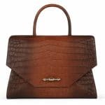 Givenchy Brown Crocodile New Obsedia Medium Bag - Spring Summer 2014 Collection