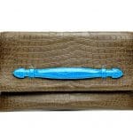 Hermes Brown Crocodile Pliplat Envelope Clutch Bag - Spring Summer 2014