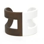 Hermes Brown and White Bangle - Spring Summer 2014