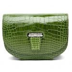 Hermes Green Crocodile Small Clutch Bag - Spring Summer 2014