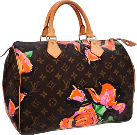 Louis Vuitton Limited Edition Monogram Roses by Stephen Sprouse Speedy 30 Bag