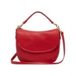 Mulberry Bright Red Spongy Pebbled Effie Satchel Bag