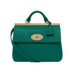 Mulberry Emerald Classic Calf Suffolk Small Bag