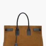 Saint Laurent Brown Nubuck Sac de Jour Tote Bag