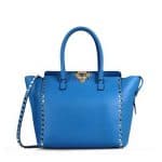 Valentino Azure Rockstud Double Handle Bag