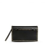 Valentino Black Rockstud Clutch Bag