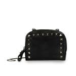 Valentino Black Ruthenium Stud Rockstud Shoulder Bag