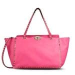 Valentino Fuchsia Rockstud Medium Tote Bag