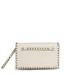 Valentino Ivory Rockstud Clutch Bag