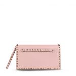 Valentino Pink Rockstud Clutch Bag