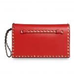 Valentino Red Rockstud Clutch Bag