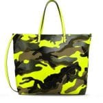 Valentino Yellow Mimetic-Effect Double Handle Shopping Tote Bag