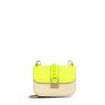 Valentino Yellow Rockstud Small Flap Bag