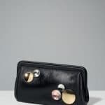 Bottega Veneta Black Button Clutch Bag - Spring Summer 2014