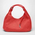 Bottega Veneta New Red Intrecciato Nappa Campana Small Bag