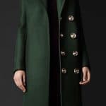 Burberry Prorsum Bonded Wool Green Coat - Fall Winter 2013