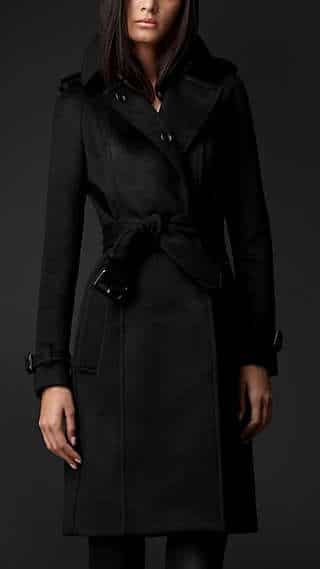 burberry black winter coat