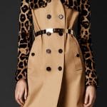 Burberry Prorsum Mink Leopard Print Gabardine Trench Coat - Fall Winter 2013