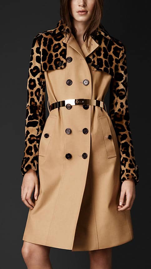 burberry leopard coat