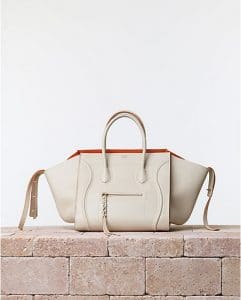 Celine Chalk White Phantom Luggage bag with Orange Interior - Summer 2014