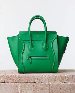 Celine Grass Green Palmelato Mini Luggage Bag - Summer 2014