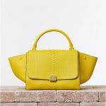 Celine Python Yellow Mimosa Trapeze Bag - Summer 2014