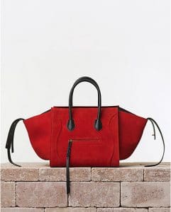 Celine Red Vermillion Suede Phantom Luggage Bag - Summer 2014