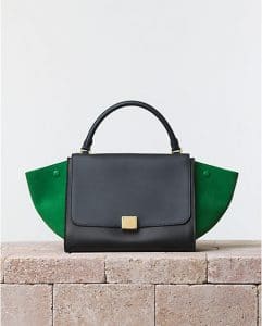 Celine Suede Green Grass Trapeze Bag - Summer 2014