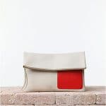 Celine White Chalk Foldver Clutch - Summer 2014