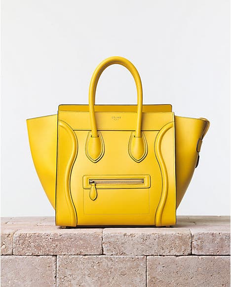 Celine Yellow Sunflower Palmelato Mini Luggage Bag - Summer 2014