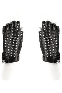 Chanel Black Diamond Perforated Gloves - Spring 2014 Act I