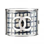 Chanel Clear Blue/White Tweed Bangle - Spring 2014 Act I