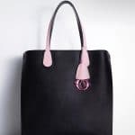 Dior Black/Rose Dragee Dior Addict Shopping Tote Vertical Bag