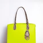 Dior Vert Acide/Roccia Python Dior Addict Shopping Tote Small Bag