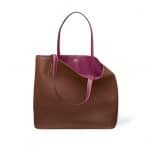 Hermes Indian Brown/Tosca Pink Double Sens 36cm Bag