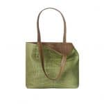 Hermes Lawn Green/Tundra Double Sens Croco Chiffon 36cm Bag