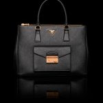 Prada Black Saffiano Lux Tote with Cargo Pocket Bag