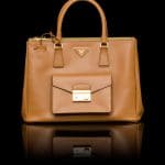 Prada Caramel Saffiano Lux Tote with Cargo Pocket Bag