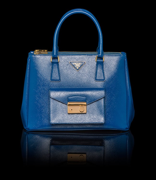 Prada, Bags, Prada Lux Saffiano Cobalt Blue Bag